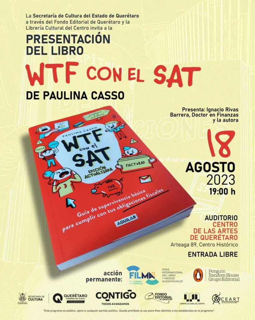Paulina Casso presenta libro WTF con el SAT
