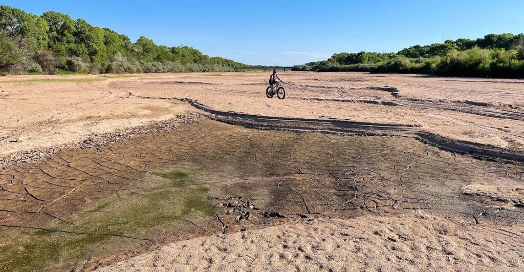 Río bravo en peligro de sequía en nuevo México