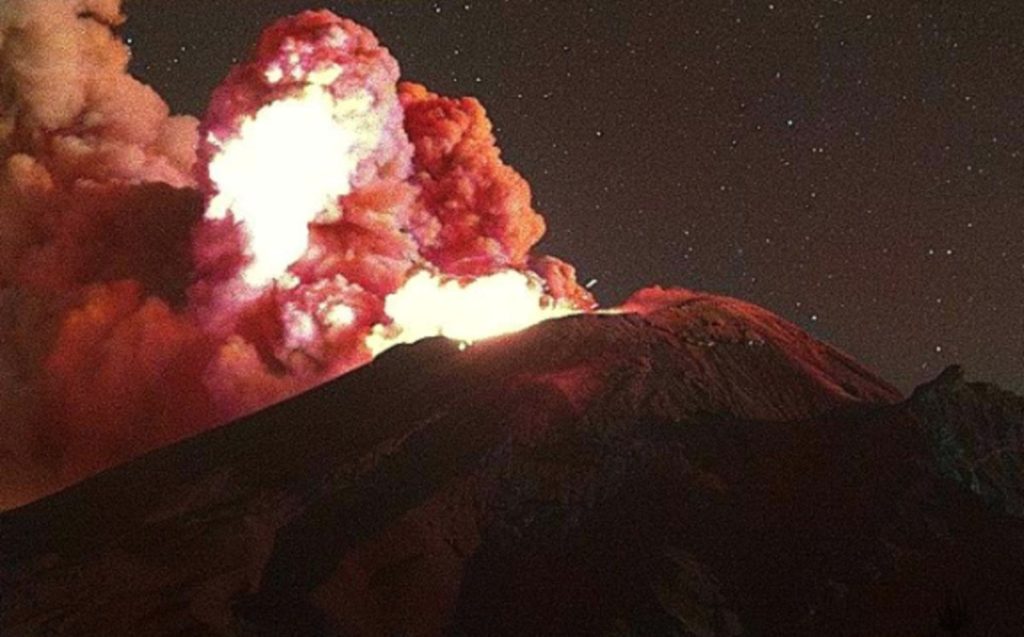 Actividad reciente del volcán Popocatépetl
