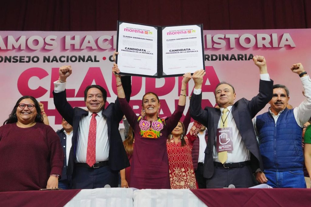 Morena ratifica a Claudia como su candidata presidencial