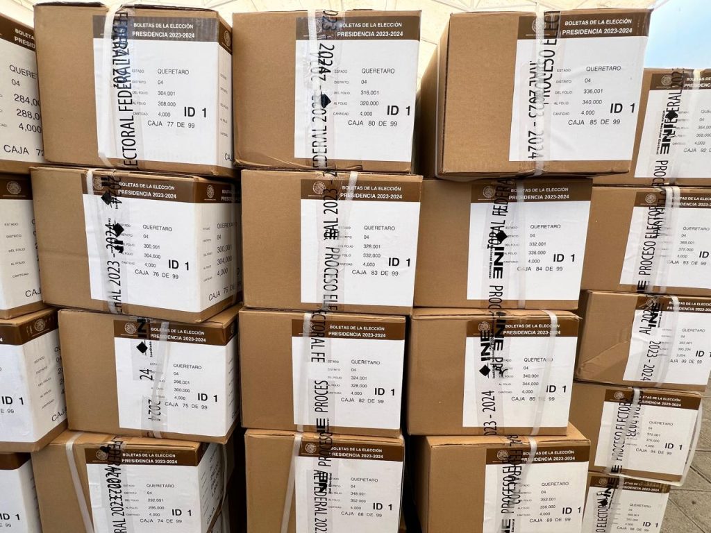 Boletas para elección presidencial, senadurías y diputaciones llegan a Qro