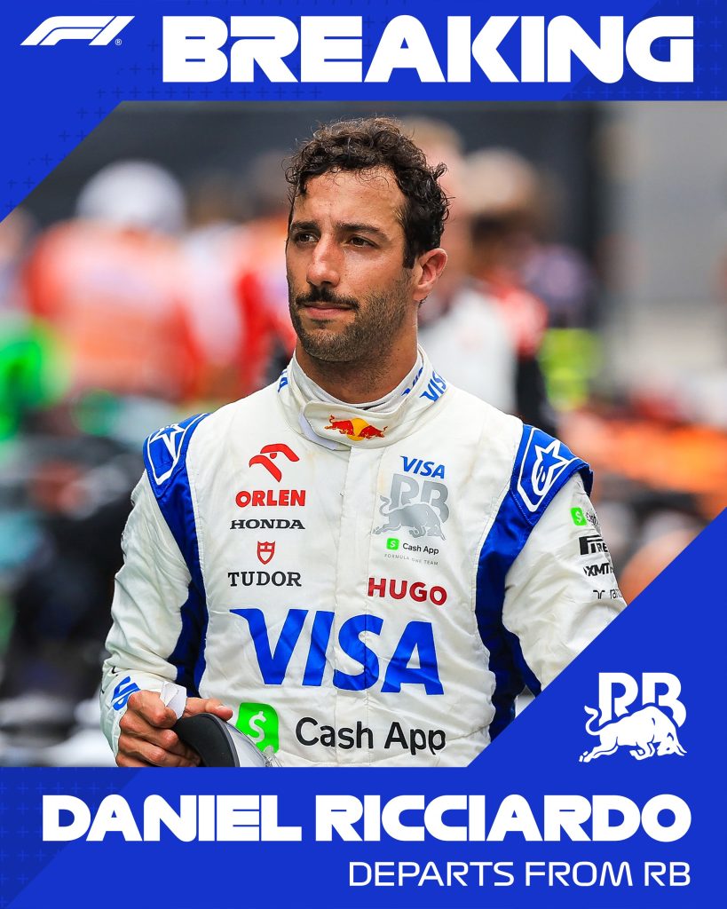 Red Bull Despide a Daniel Ricciardo Marcando el Fin de su Carrera en la Fórmula 1
