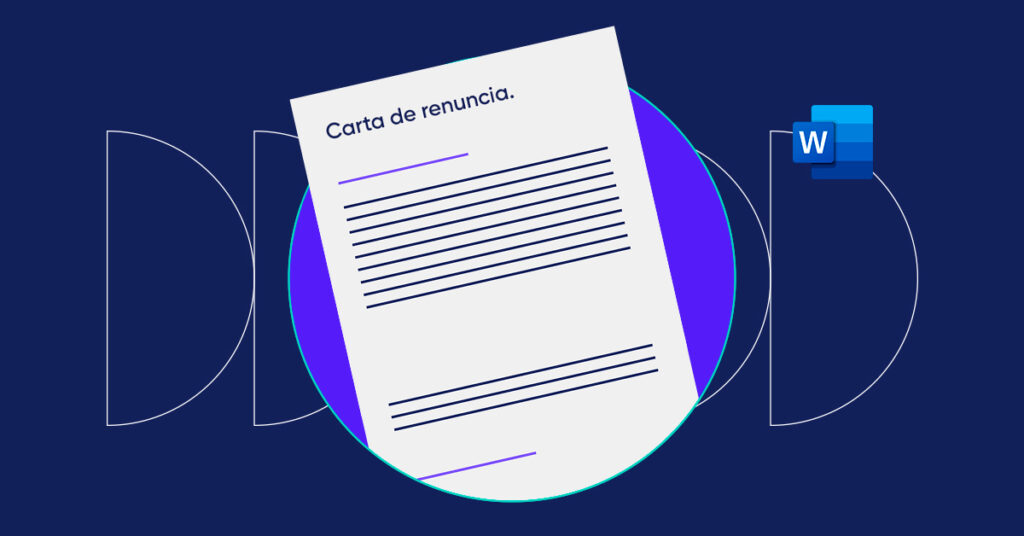 Carta de renuncia laboral: Machote sencillo en Word (Descarga gratuita)