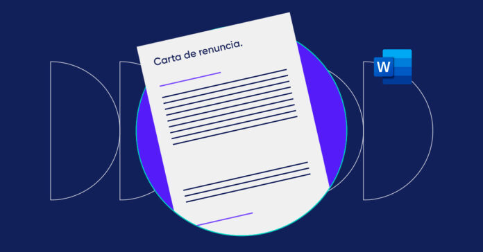Carta de renuncia laboral- Machote sencillo en Word (Descarga gratuita)