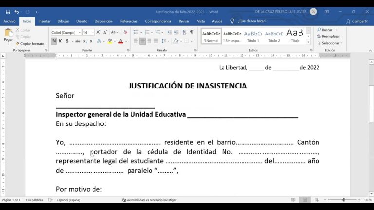 justificante escolar