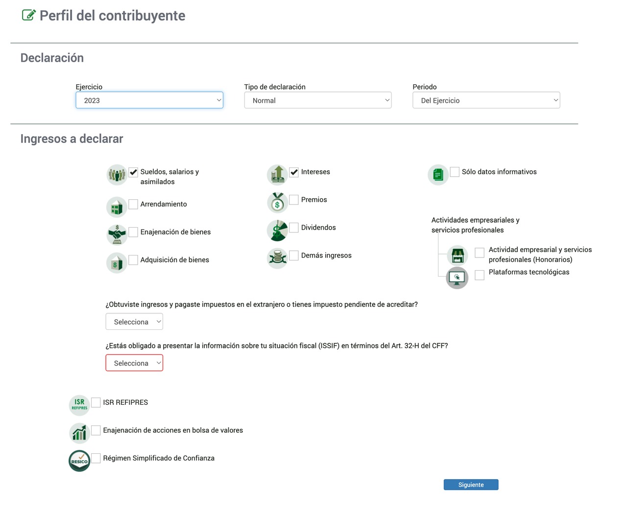 Declaración Anual: Cómo usar el simulador del SAT