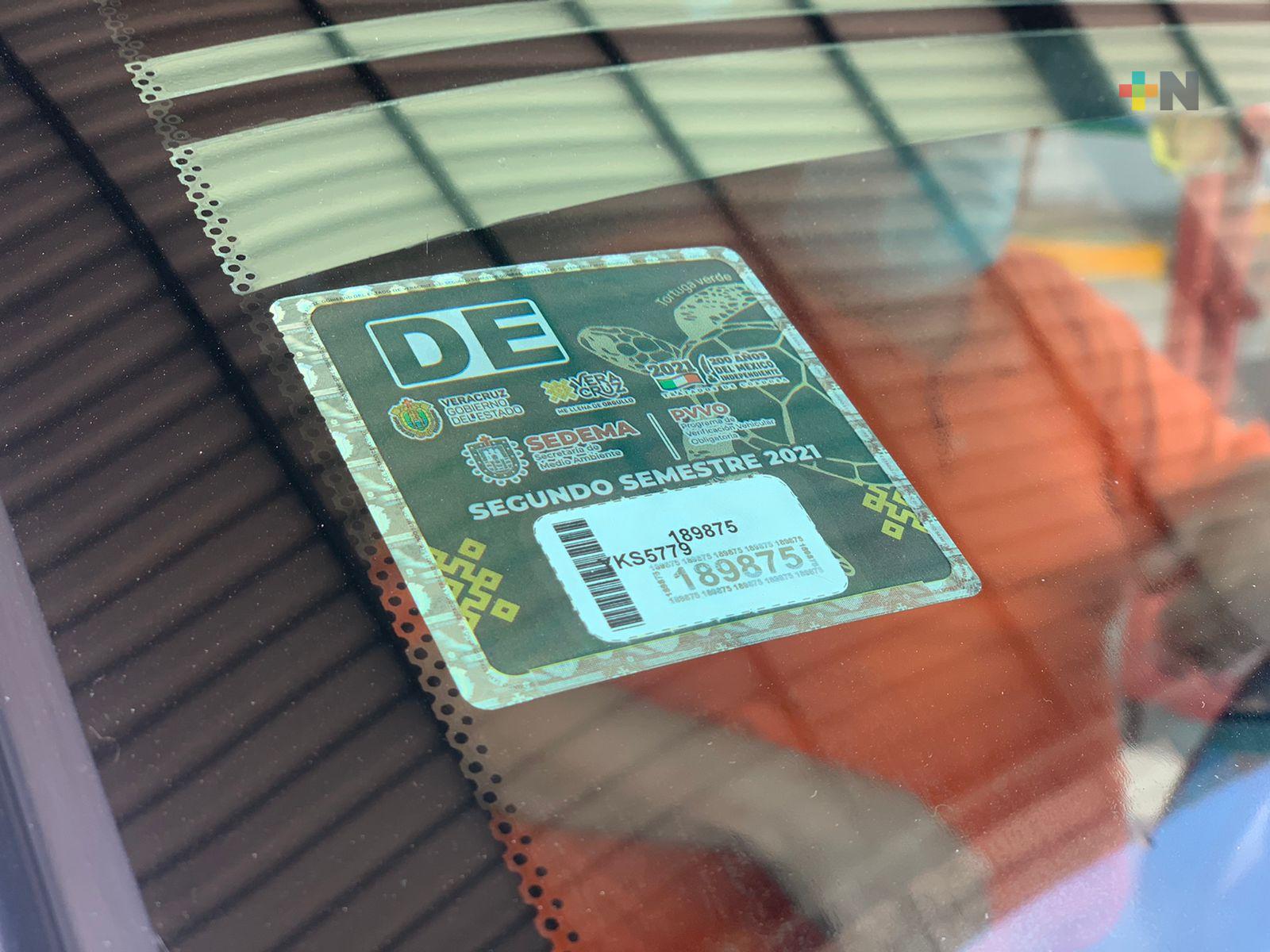 Gráfico interactivo de hologramas de verificación vehicular en México.