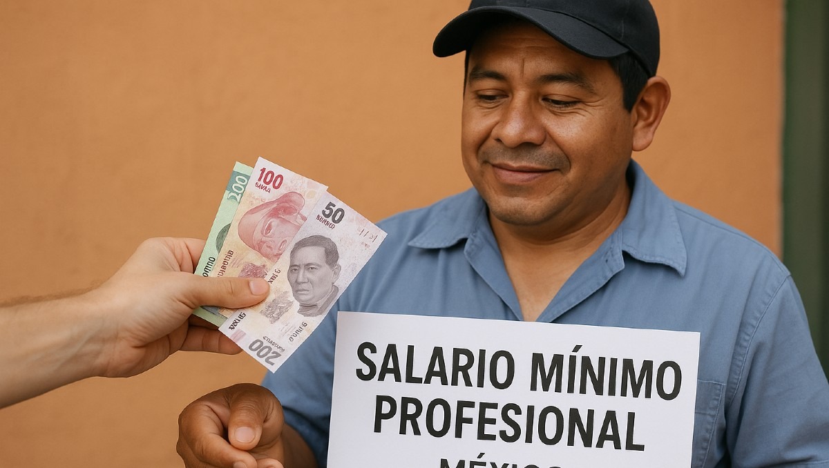 Trabajador de la construcción en la Zona Fronteriza Norte, beneficiado por el aumento salarial profesional.