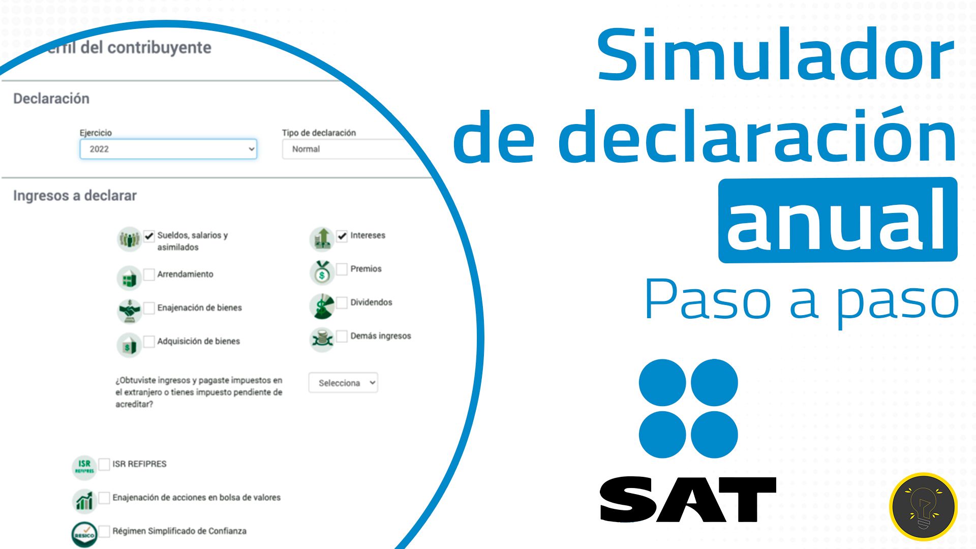 Simulador del SAT para declaración anual de impuestos