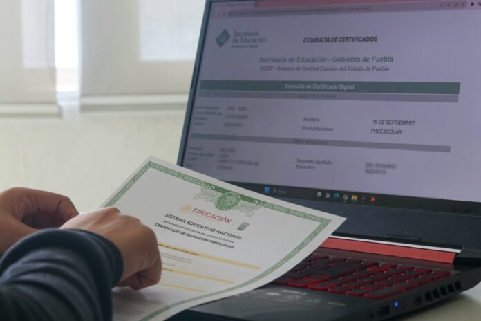 Certificado de estudios SEP