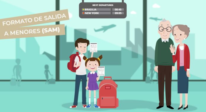 Cómo tramitar el formato SAM de salida del país para menores de edad solos