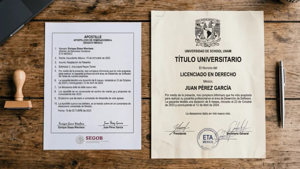 Apostilla de documentos en México 2026: trámite SRE paso a paso, costos y validez internacional