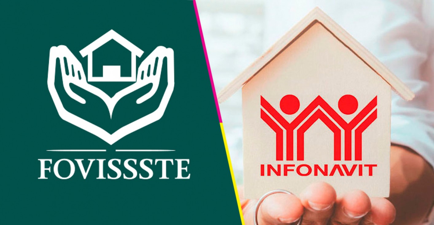 Logotipo de Infonavit sobre fachada de oficina del instituto con personas formadas para consultar su puntaje y precalificación de crédito