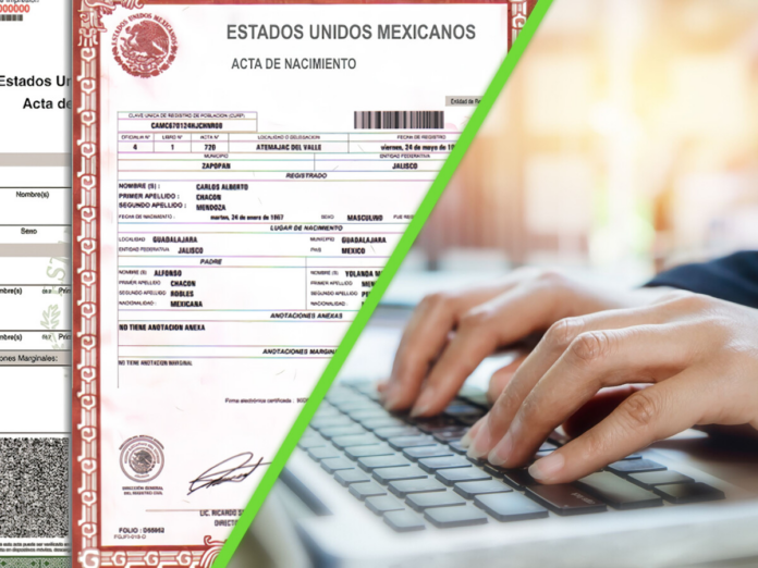dos actas de nacimiento