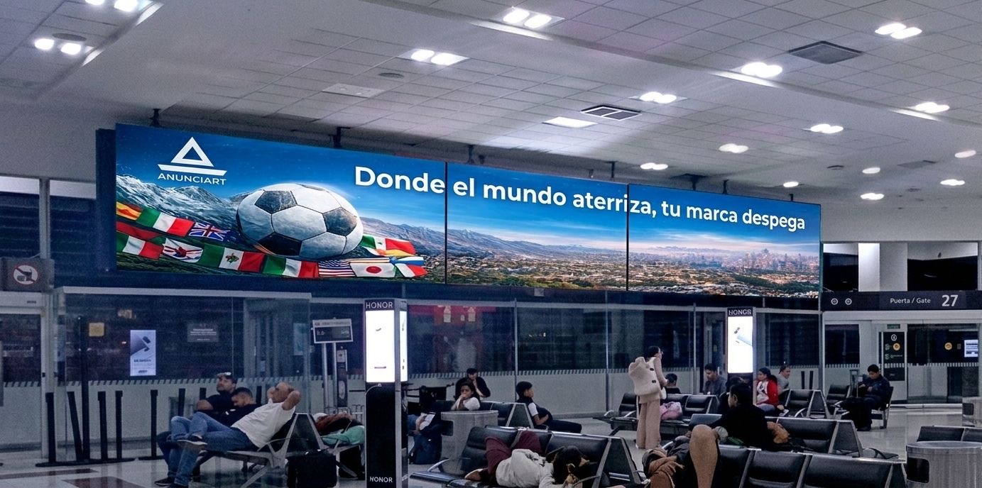 El Mundial no solo se juega en la cancha: Anunciart lleva la publicidad a los aeropuertos más transitados del país