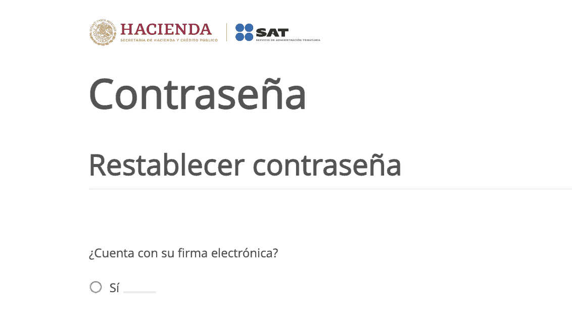 Cómo recuperar tu contraseña SAT sin ir a la oficina