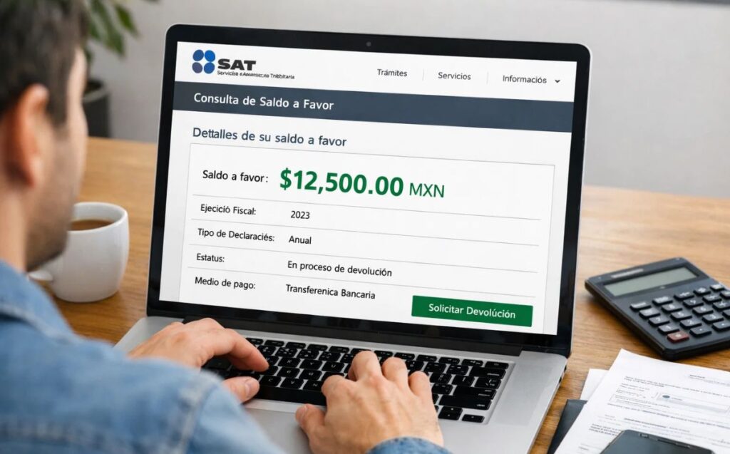 Cómo saber si el SAT ya tiene tu saldo a favor cargado para devolución