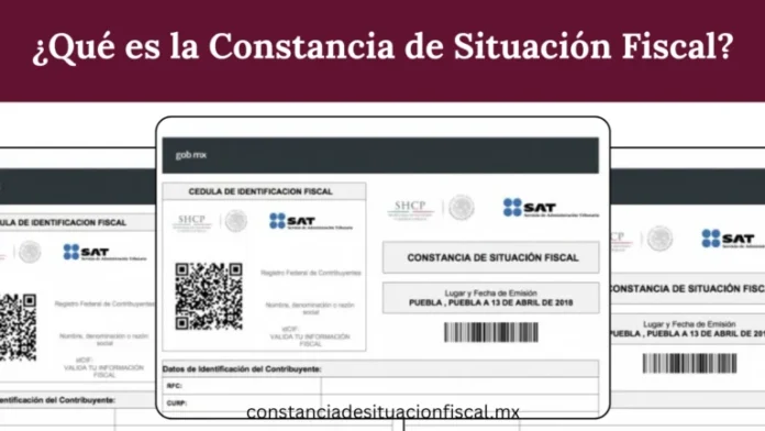 Constancia de situación fiscal 2026