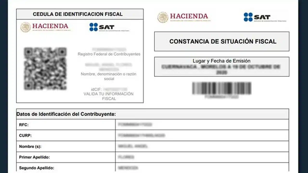 Constancia de situación fiscal 2026
