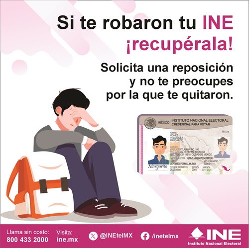 INE- Cómo iniciar el trámite de reposición por robo
