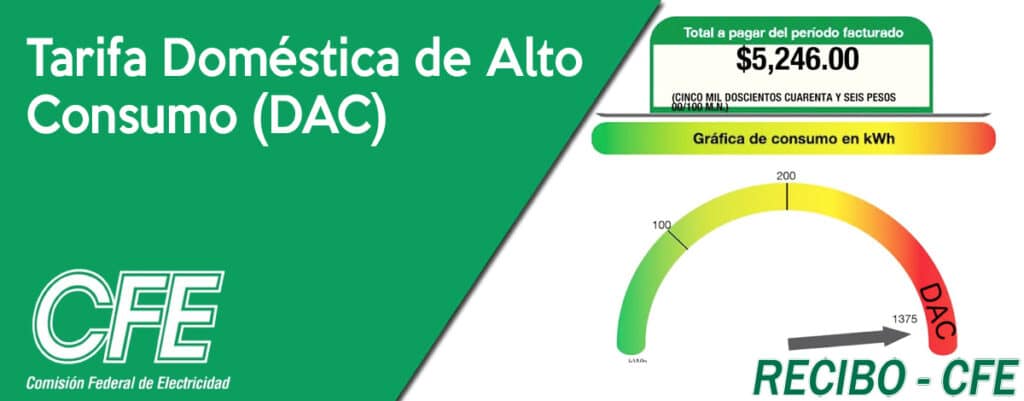 Tarifas DAC CFE 2026 cómo evitarlas y consumo permitido