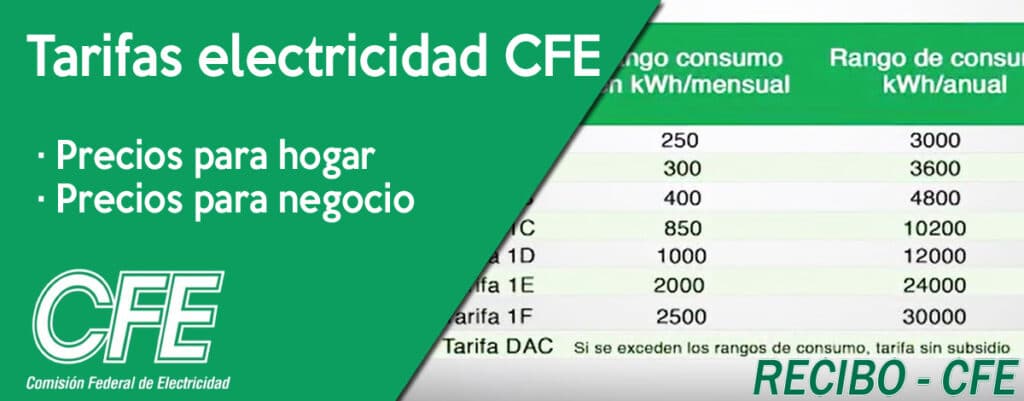 Tarifas DAC CFE 2026 cómo evitarlas y consumo permitido