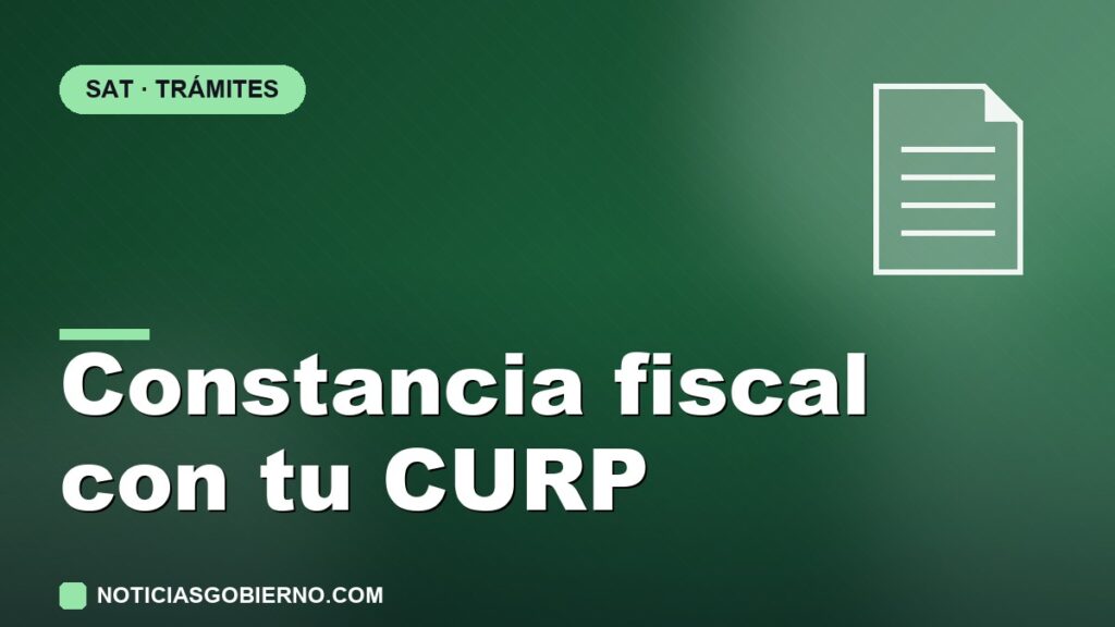 Cómo sacar tu constancia de situación fiscal con la CURP