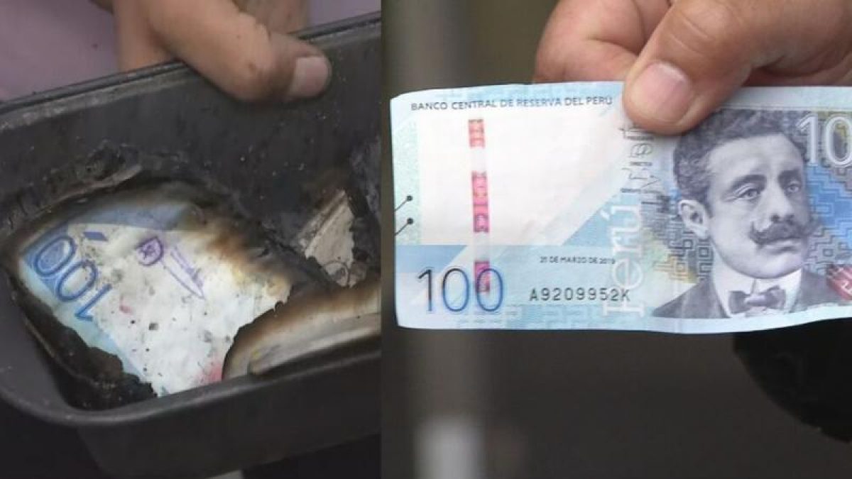 Cambio de billetes en BANXICO nuevo y otro quemado