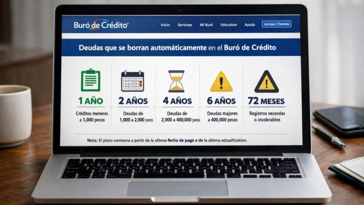 Plazo de cuándo se borran las deudas del Buró de Crédito?