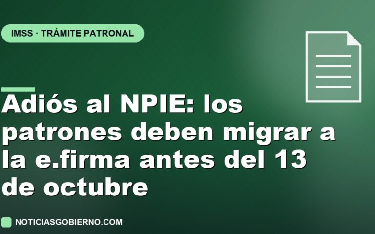 Adiós al NPIE: los patrones tienen hasta el 13 de octubre de 2026 para migrar a la e.firma del SAT ante el IMSS