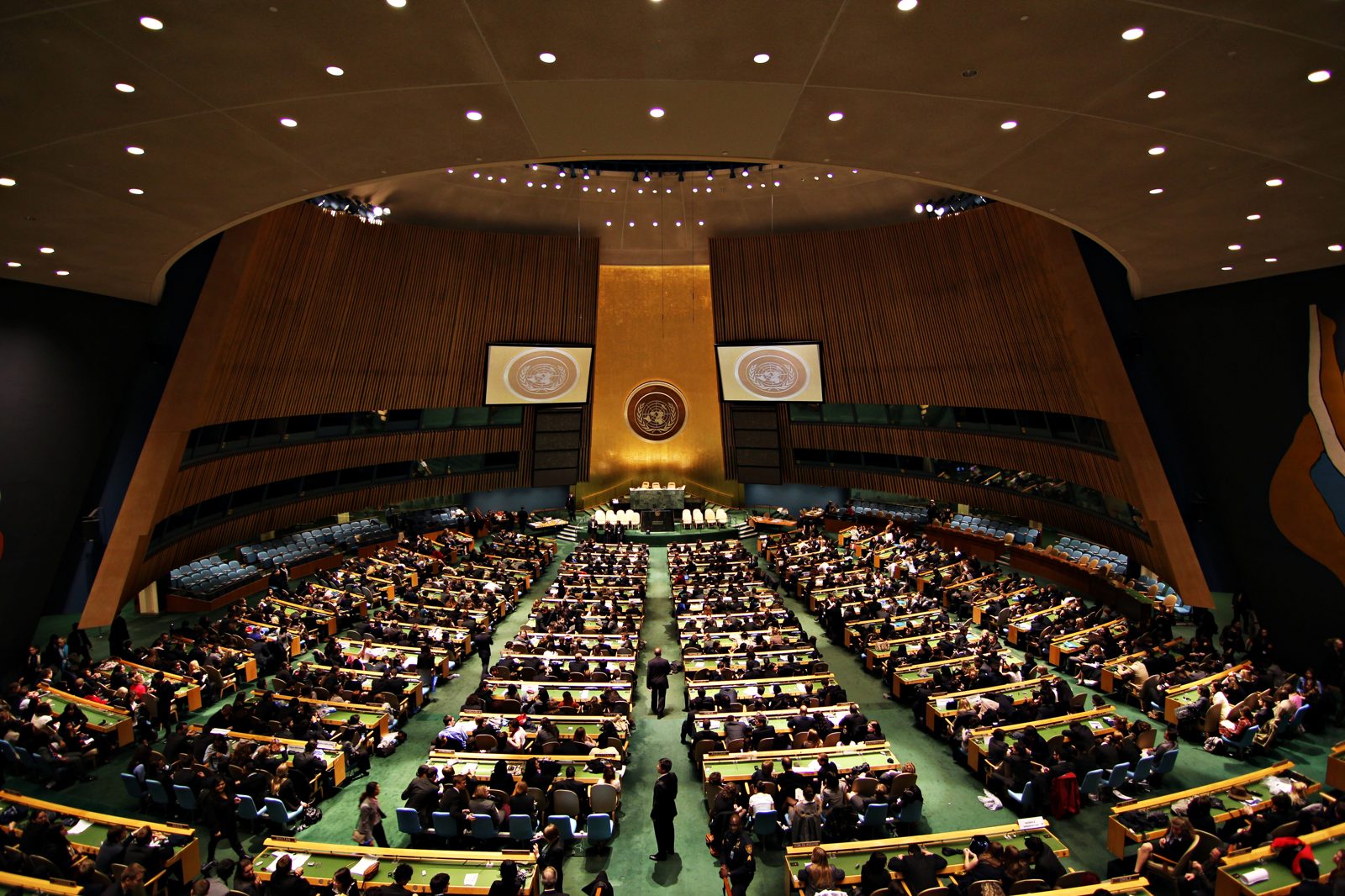 Sala de la Asamblea General de las Naciones Unidas en Nueva York