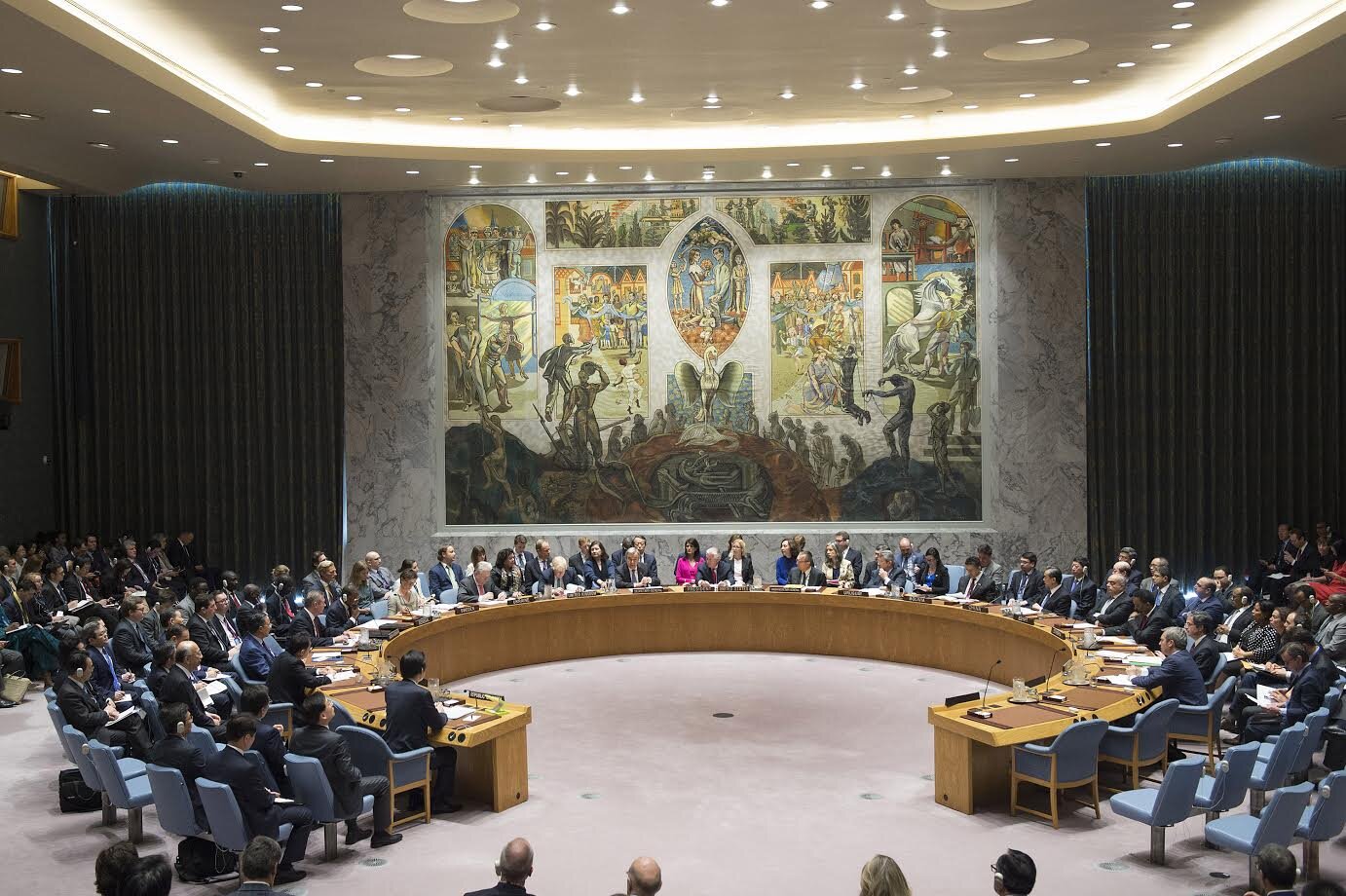 Reunión del Consejo de Seguridad de la ONU, el órgano donde se aplica el derecho de veto