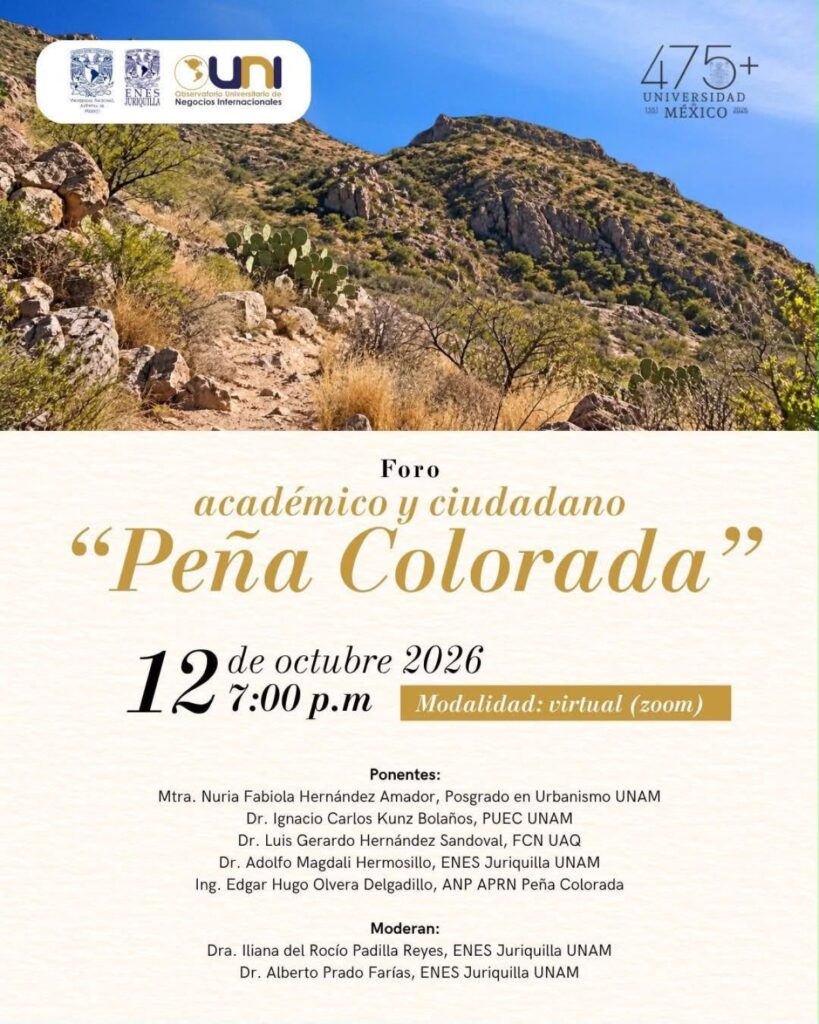 Diálogo “Peña Colorada”: UNAM y UAQ convocan a foro virtual