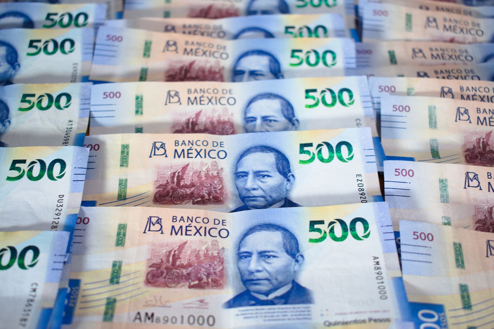 Billetes de 500 pesos mexicanos del Banco de México, tema del FMI y la deuda de México