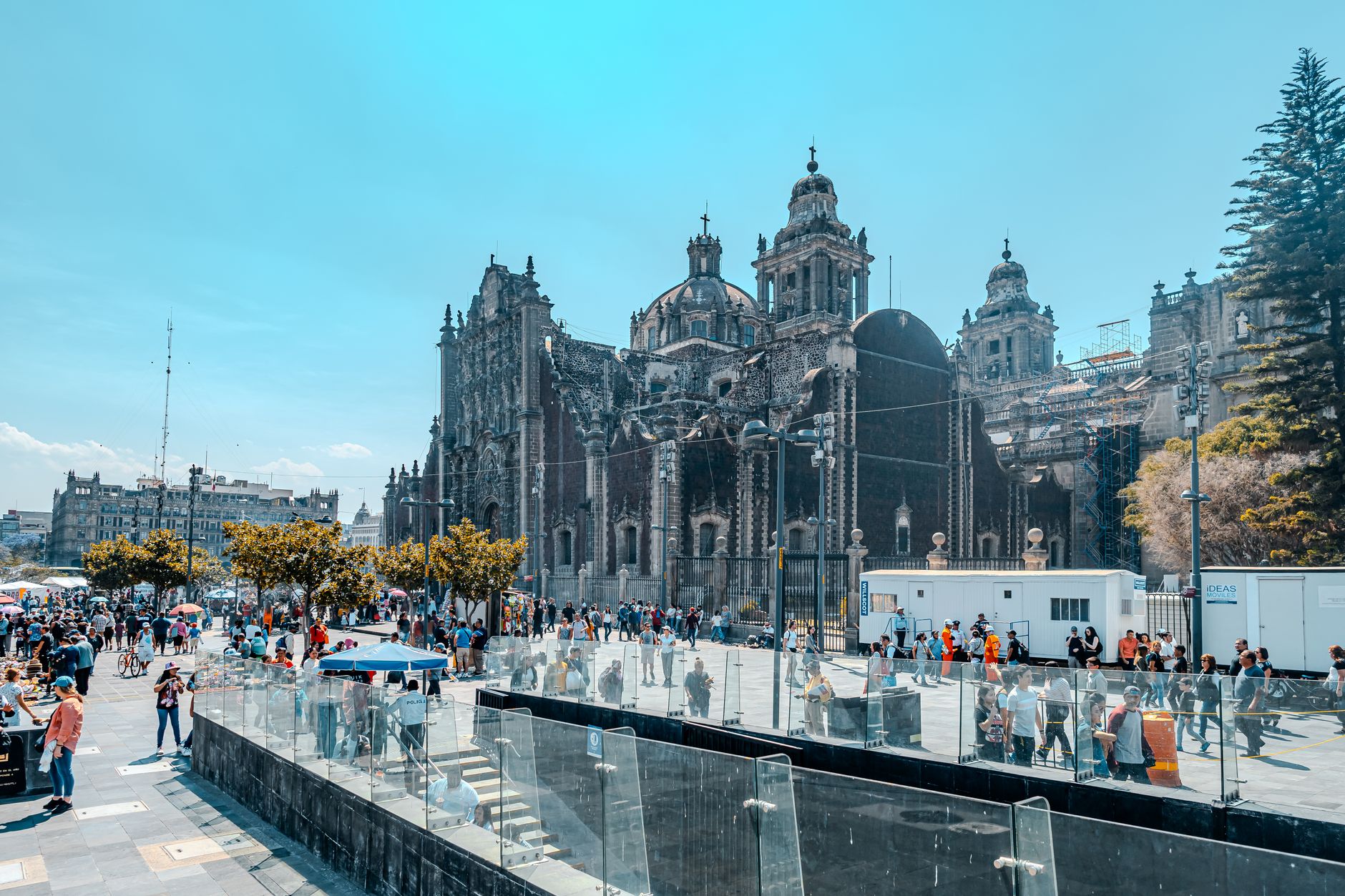 Catedral Metropolitana en el Centro Histórico, ilustración de la seguridad en la CDMX