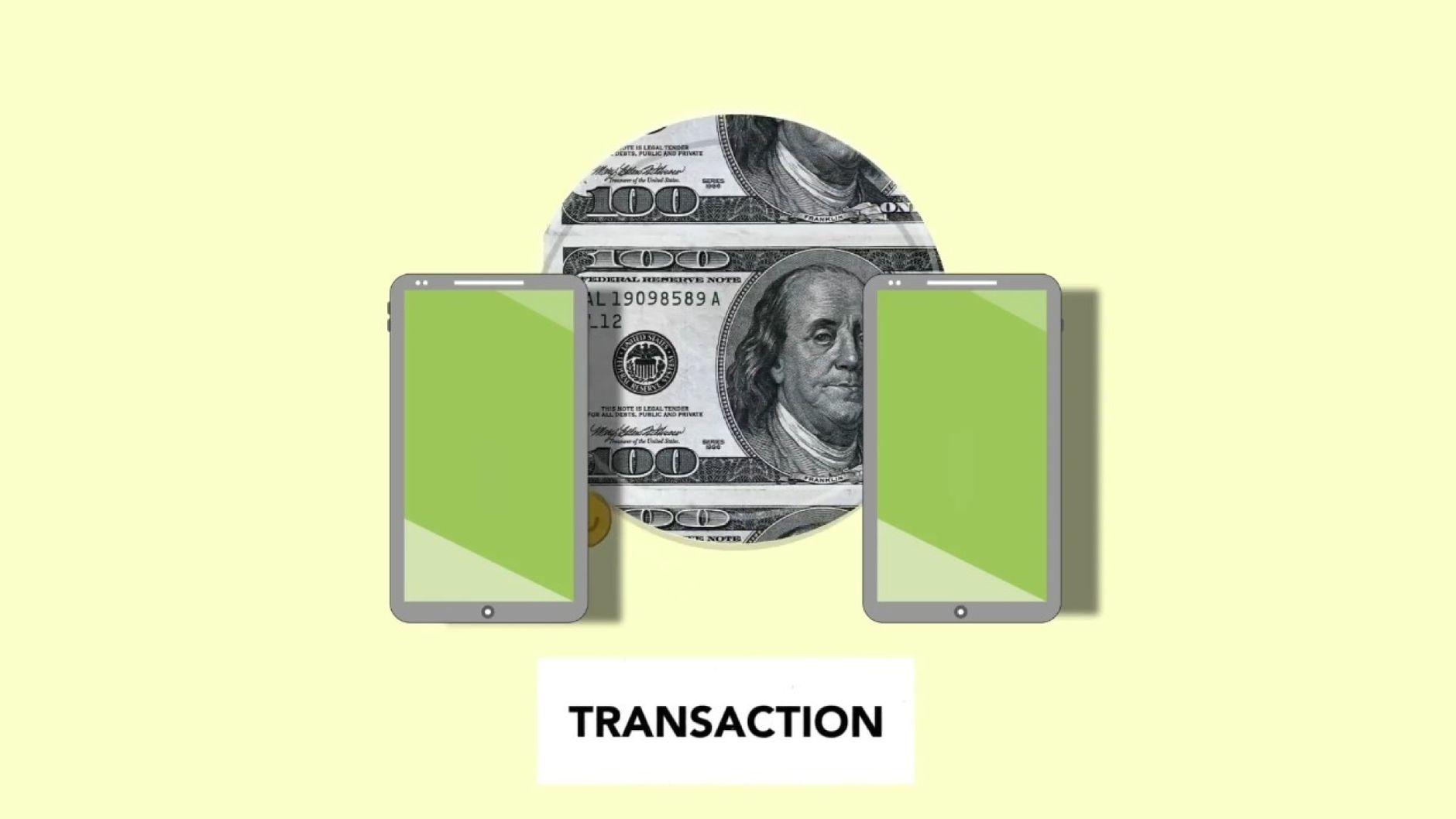 Ilustración de una transferencia de dinero entre teléfonos celulares, imagen ilustrativa de cómo llegan las remesas a México